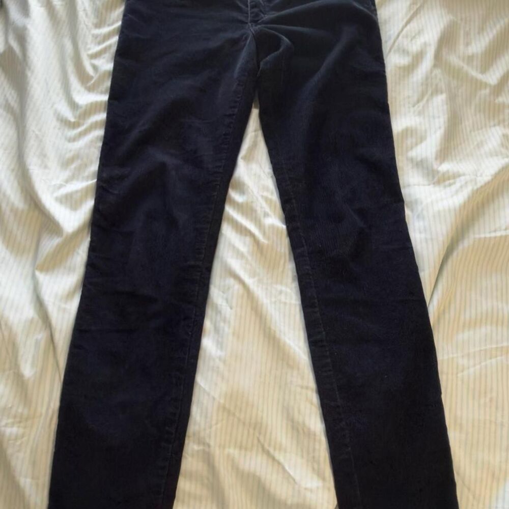 Abercrombie & Fitch Women's Black Corduroy Slim Pants Size 0 W25 L28  #corduroy